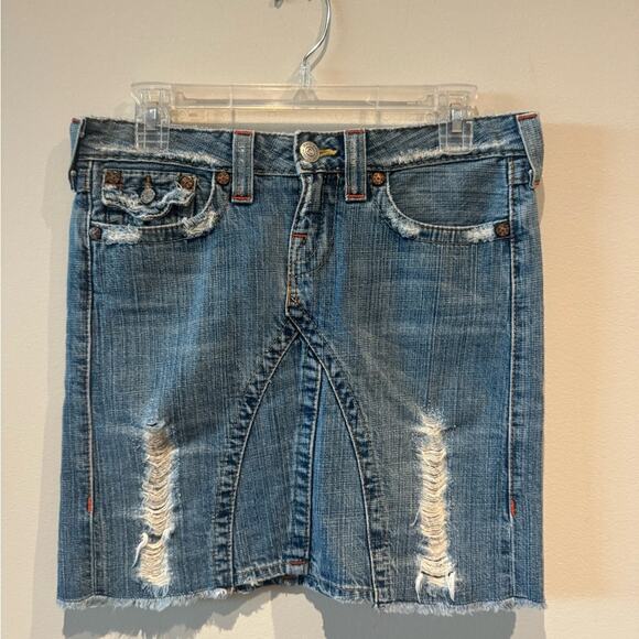 True Religion denim mini skirt size 27 - Picture 1 of 6